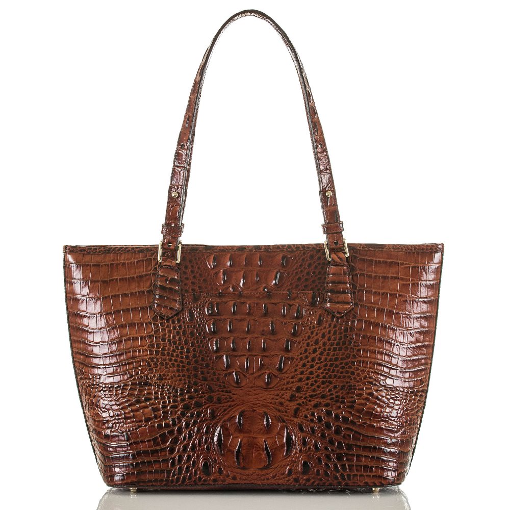 Brahmin Medium Asher Tote Handbag | Pecan Melbourne ID:Brahmin-202761